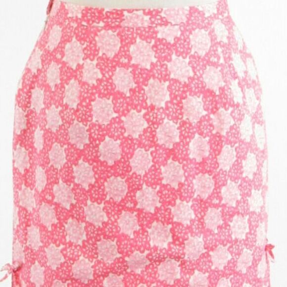 Tibi pink geometric A-line skirt 10 - Picture 8 of 8
